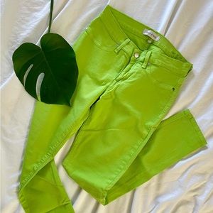 Henry & Belle green stretchy skinny jeans